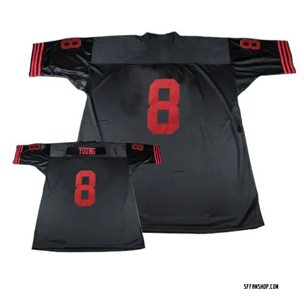 Men's Mitchell and Ness San Francisco 49ers Steve Young Throwback Jersey - Black Authentic