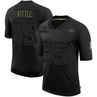 Men's Nike San Francisco 49ers George Kittle 2020 Salute To Service Jersey - Black Limited
