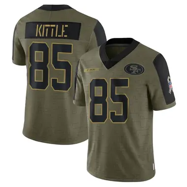 Men's Nike San Francisco 49ers George Kittle 2021 Salute To Service Jersey - Olive Limited