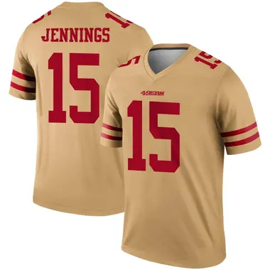 Men's Nike San Francisco 49ers Jauan Jennings Inverted Jersey - Gold Legend