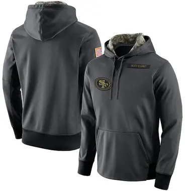 men's san francisco 49ers nike tan 2019 salute to service sideline therma pullover hoodie