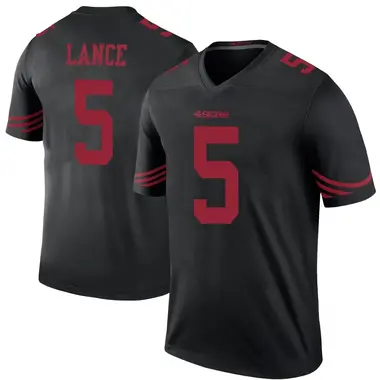 Men's Nike San Francisco 49ers Trey Lance Color Rush Jersey - Black Legend