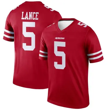 Men's Nike San Francisco 49ers Trey Lance Jersey - Scarlet Legend
