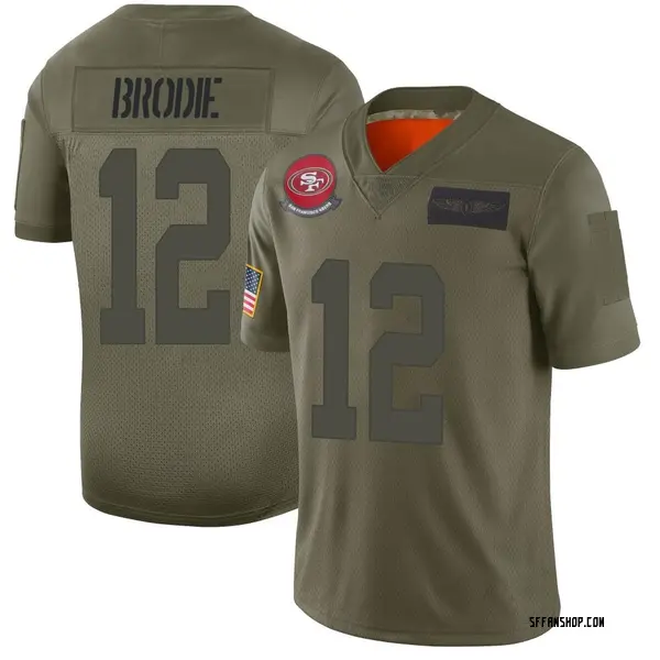 Men's Nike San Francisco 49ers Wilson John Brodie 2019 Salute to Service Jersey - Camo Limited