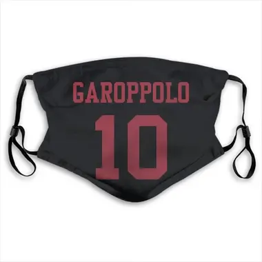 San Francisco 49ers Jimmy Garoppolo Jersey Name and Number Face Mask - Black