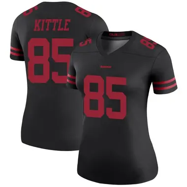 Women's Nike San Francisco 49ers George Kittle Color Rush Jersey - Black Legend