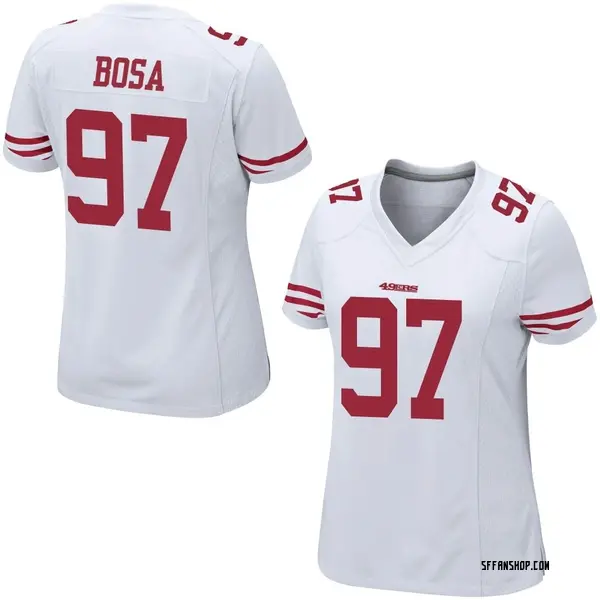 white bosa 49er jersey