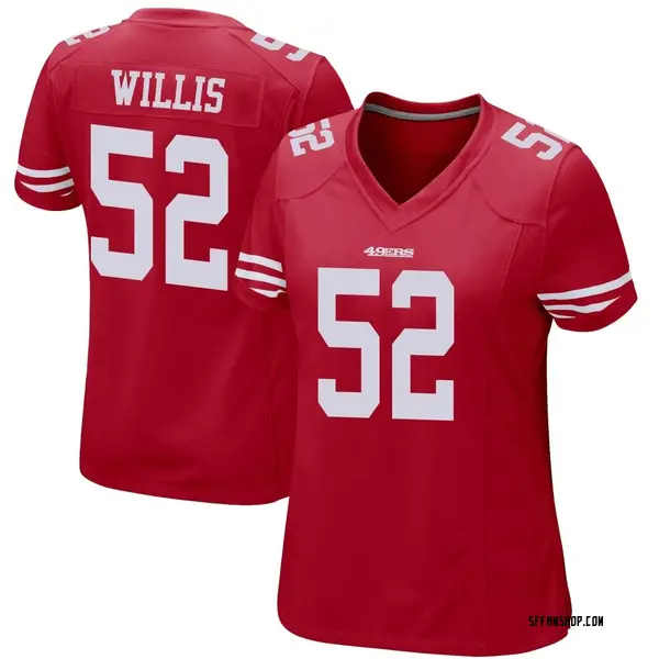 Women's Nike San Francisco 49ers Patrick Willis Team Color Jersey - Red ...