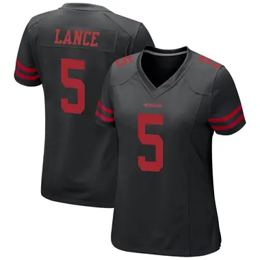 Women's Nike San Francisco 49ers Trey Lance Alternate Jersey - Black Game