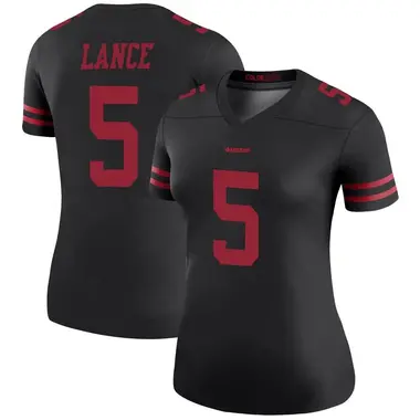 Women's Nike San Francisco 49ers Trey Lance Color Rush Jersey - Black Legend
