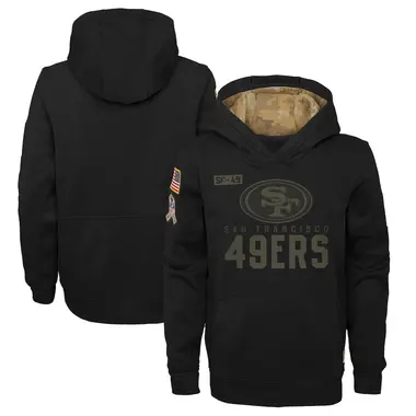 men's san francisco 49ers nike tan 2019 salute to service sideline therma pullover hoodie