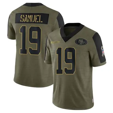 Youth Nike San Francisco 49ers Deebo Samuel 2021 Salute To Service Jersey - Olive Limited