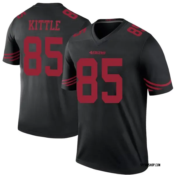 Youth Nike San Francisco 49ers George Kittle Color Rush Jersey - Black Legend