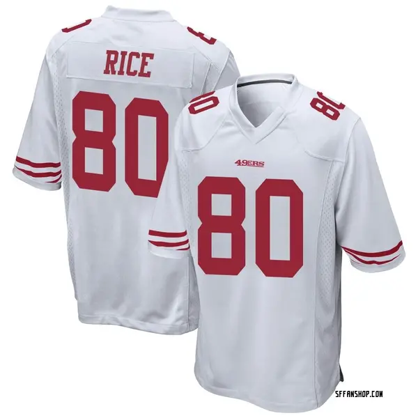 white jerry rice jersey