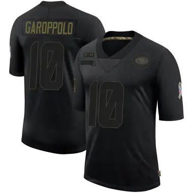 Youth Nike San Francisco 49ers Jimmy Garoppolo 2020 Salute To Service Jersey - Black Limited