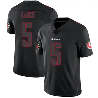 Youth Nike San Francisco 49ers Trey Lance Jersey - Black Impact Limited
